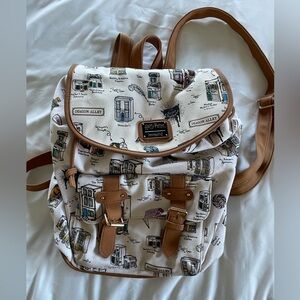 Loungefly Harry Potter Wizarding World Diagon Alley Canvas Backpack